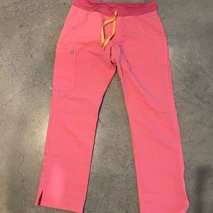 Figs Kade Scrub Pants-Neon Pink